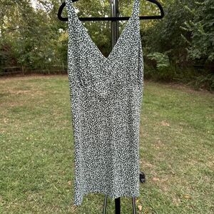 Abercrombie Fitch Slip Dress Women’s Size Large Green Floral Mini